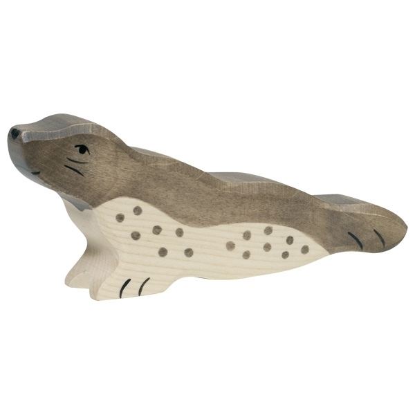 Holztiger 80350 seal (head up) 14 cm Wood Figure Series Water World