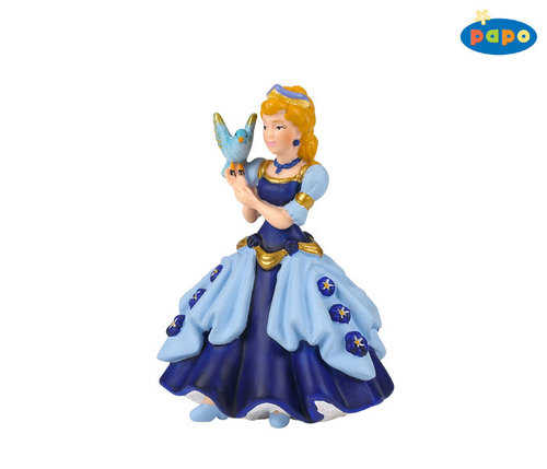 Papo 39035 princess with bird (blue) 9 cm Fairy Tales
