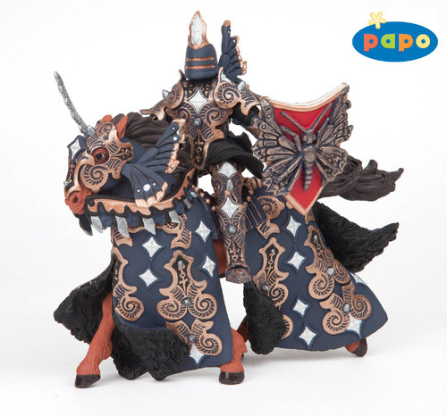 Papo 38978 black butterfly-warrior + horse Fantasy