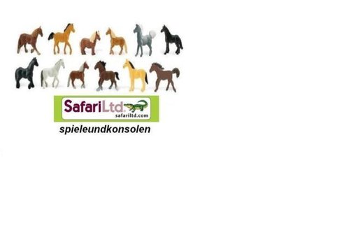 Safari Ltd 761304B Bauernhof Pferde (12 Minifiguren)