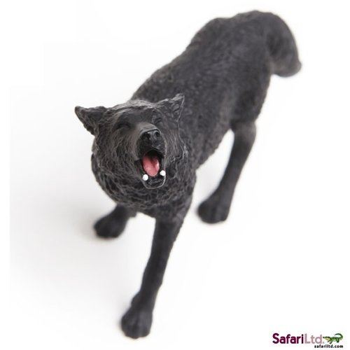 Safari Ltd 181129 Schwarzer Wolf 10 cm Serie Wildtiere