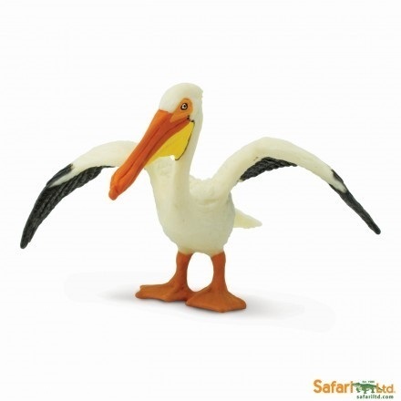 Safari Ltd 241829 Weißer Pelikan 6 cm Serie Flügel der Erde