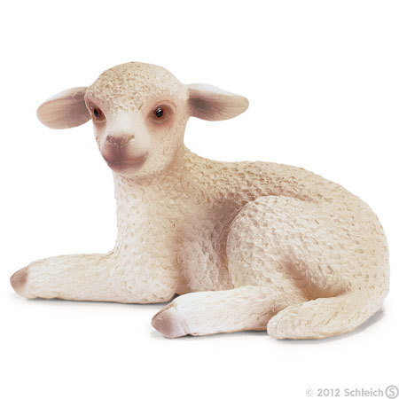 Schleich 13284 lamb sheep (lying) 4,5 cm Series Farm