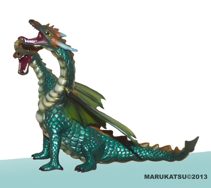 Marukatsu 13006 turquesa two-headed dragon 11 cm series dragon