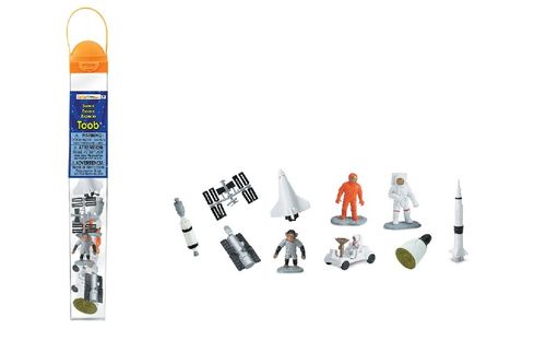 Safari Ltd 699804 Space - Raumfahrtfiguren (12 Minifiguren) Serie Tubos-Röhren