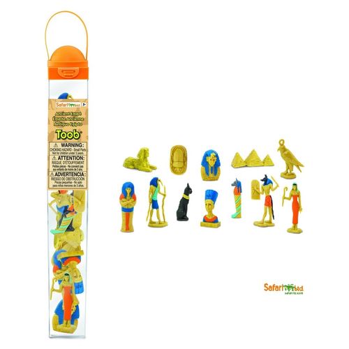 Safari Ltd 699304 Leben im Alten Ägypten (12 Minifiguren) Serie Tubos-Röhren