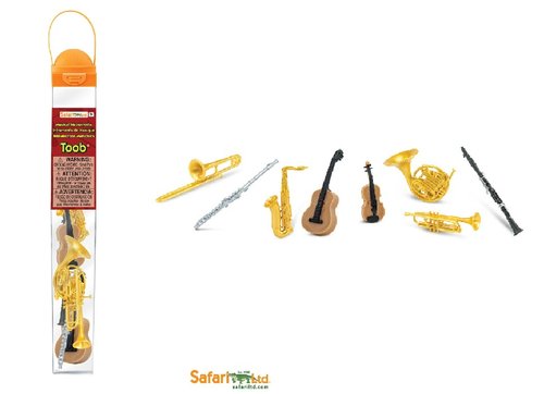 Safari Ltd 685404 Musikinstrumente (8 Minifiguren)  Serie Tubos-Röhren