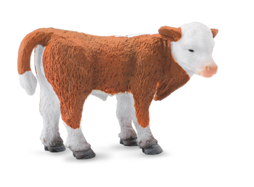 Collecta 88236 hereford calf standing 7 cm farm animals