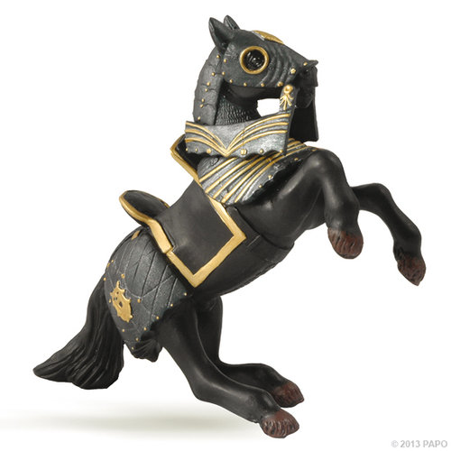 Papo 39276 black horse with armour 14 cm Knight and Castle