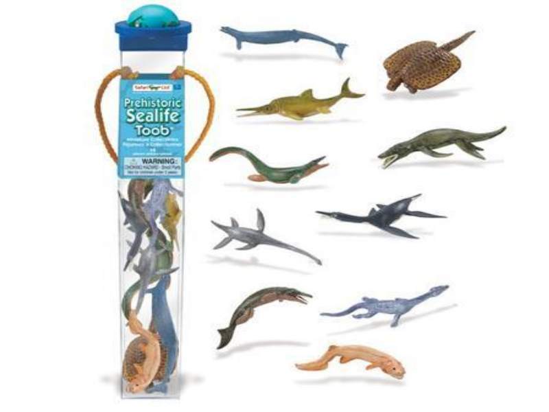 Safari Ltd 682404 Prehistoric Sealife (10 mini figures) Series Tubos-Tube