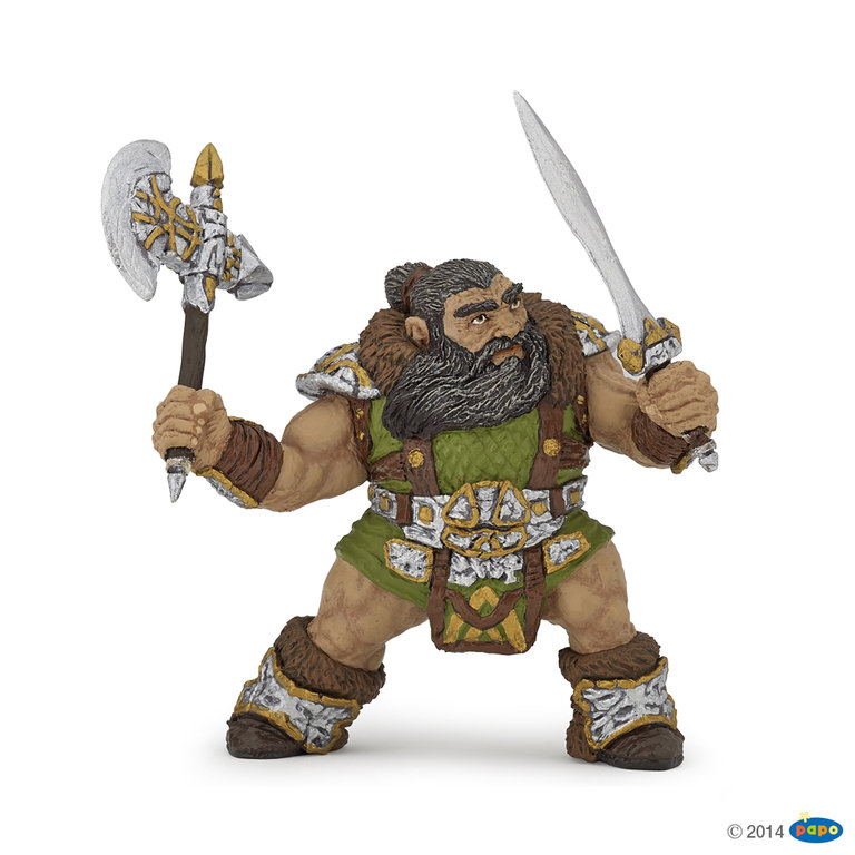 Papo 38997 dwarf - warrior (with axe) 7 cm Fantasy