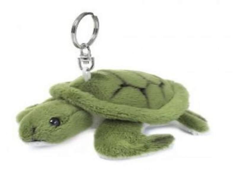 WWF 2993 Wasserschildkröte Schlüsselanhänger 10 cm Plüsch Metallschlüsselring