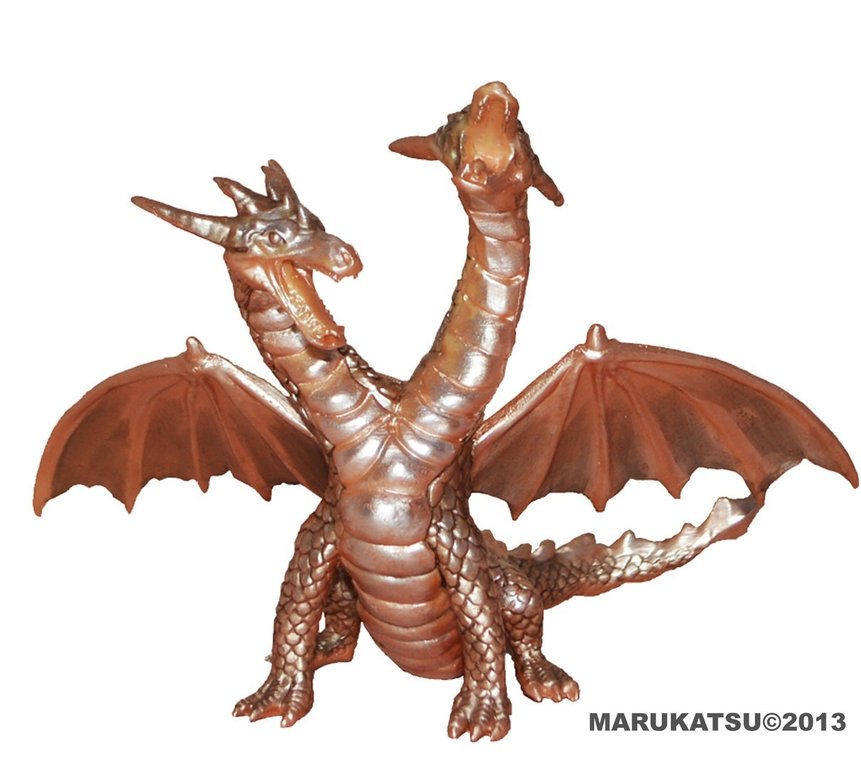 Marukatsu 13009 plateado rose two-headed dragon 11 cm series dragon
