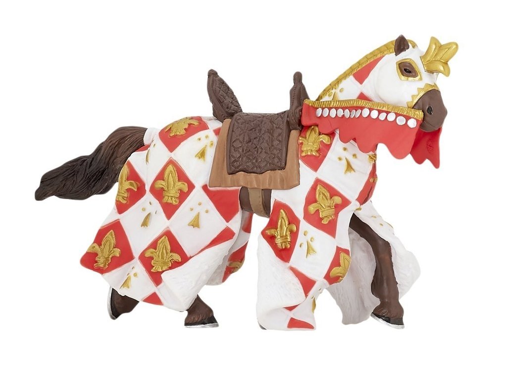 Papo 39789 Horse of Knight (Lilie white) 14 cm Knight and Castle