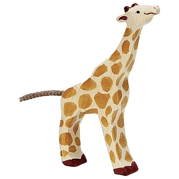 Holztiger 80157 Giraffe klein fressend 15 cm Holzfiguren Serie Wildtiere