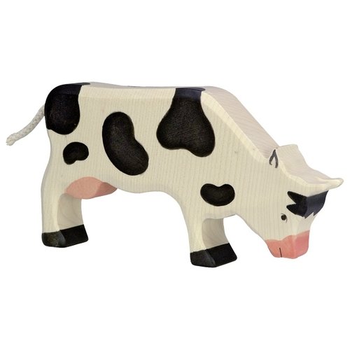 Holztiger 80002 cow (black) 17 cm Wood Figure Series Farm