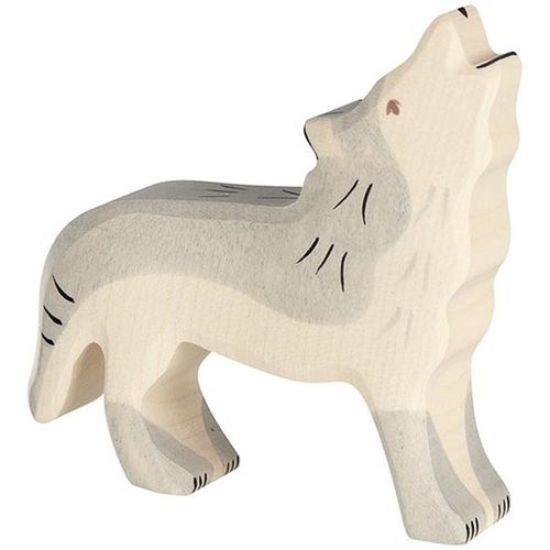 Holztiger 80109 wolf howling 11 cm Wood Figure Series Wild Animals