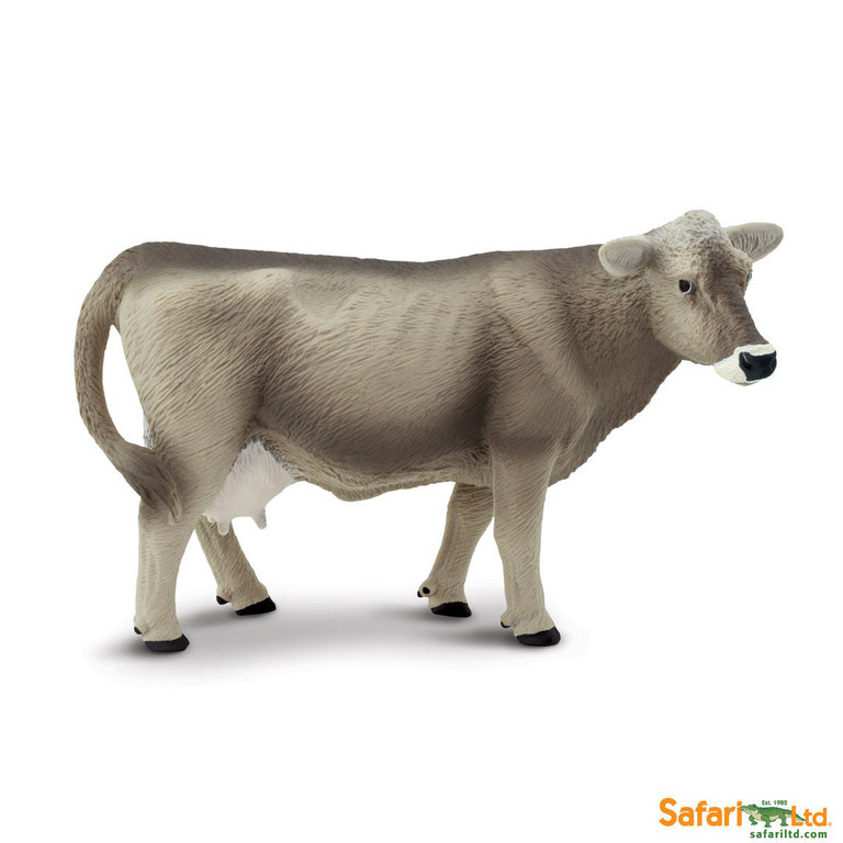 Safari Ltd 161529 Brown-Swiss cow 13 cm Series Farmland