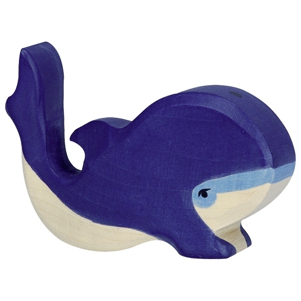 Holztiger 80196 blue whale small 10 cm Wood Figure Series Water World