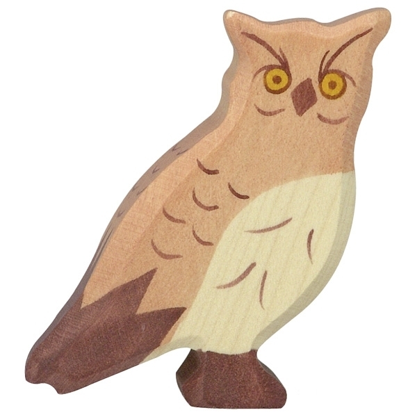 Holztiger 80123 eagle owl 7 cm Wood Figure Series Bird Life