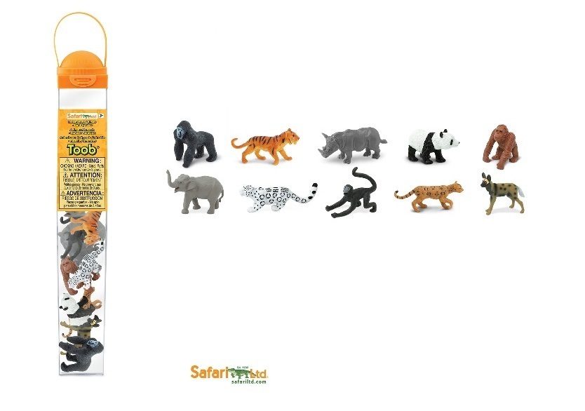 Safari Ltd 100109 Endangered Land Animals 10 Minifigures Topic