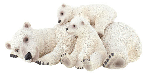 Bullyland 63660 polar bear with baby 11,5 cm Wild Animals
