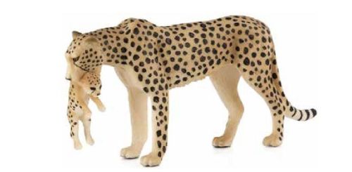 Mojo 387167 Gepardenweibchen mit Junges 12 cm Wildtiere