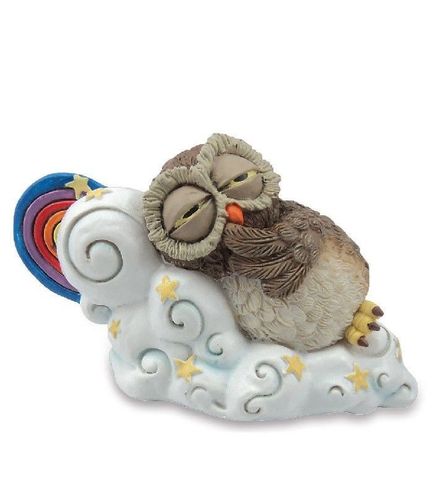 Les Alpes 014 92355 Owl air 13 cm synthetic resin Funny Decoration Series Owls