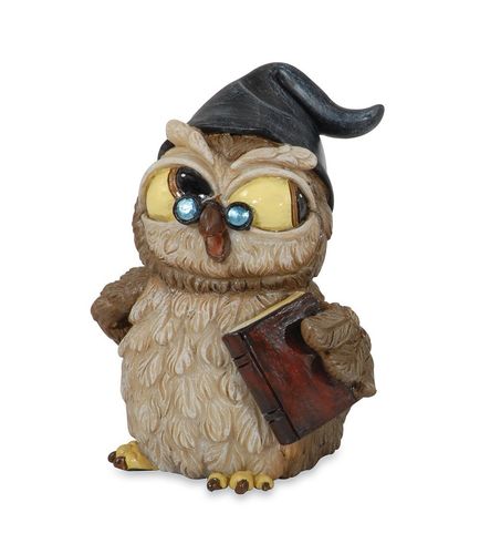 Les Alpes 014 92411 Owl professor 9 cm synthetic resin Funny Decoration Series Owls