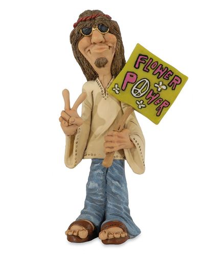 Les Alpes 014 12302 Hippie Power 15 cm synthetic resin Funny Decoration Series Hippie