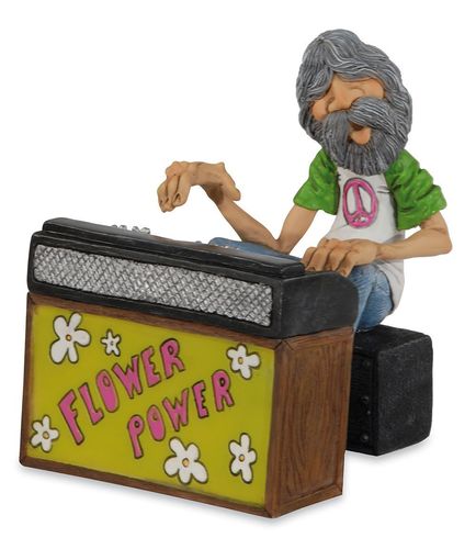 Les Alpes 014 12307 Hippie Power + piano 13 cm synthetic resin Funny Decoration Series Hippie