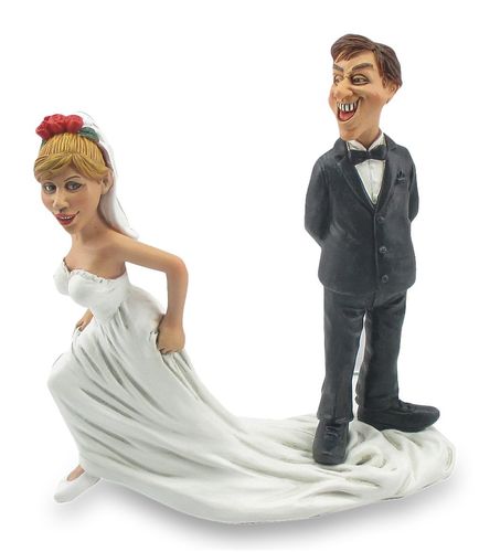 Les Alpes 014 72008 bride groom on dress 14 cm synthetic resin Funny Decoration Series Wedding