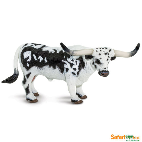 Safari Ltd 100261 Texas Longhorn Bulle 14 cm Serie Bauernhof