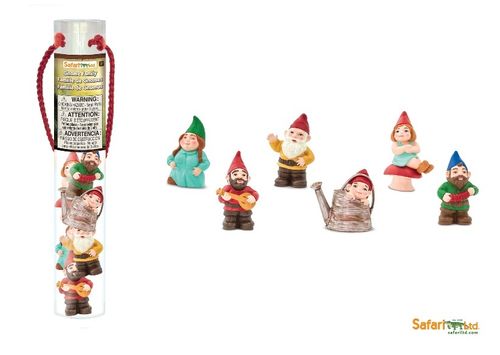 Safari Ltd 100071 Gnom Familie (6 Minifiguren) Tubos-Röhren