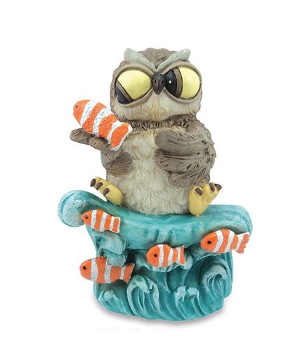 Les Alpes 014 92357 Owl Water 11 cm synthetic resin Funny Decoration Series Owls
