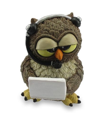 Les Alpes 014 93078 Owl Facebook 9 cm synthetic resin Funny Decoration Series Owls