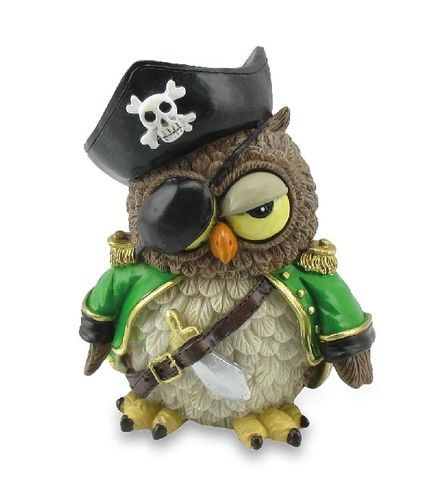 Les Alpes 014 92880 Owl pirate 11 cm synthetic resin Funny Decoration Series Owls