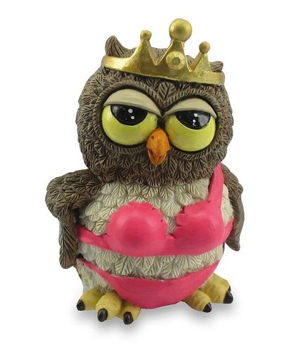 Les Alpes 014 93084 Owl Miss 10 cm synthetic resin Funny Decoration Series Owls