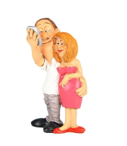 Les Alpes 010 99010 couple Selfie + Smartphone 11 cm synthetic resin Funny Decoration Mobile Phone