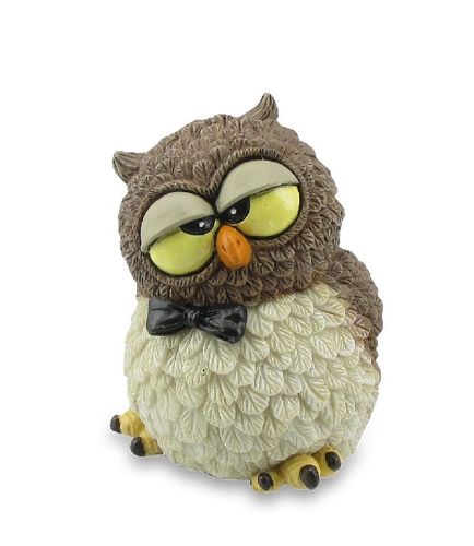 Les Alpes 014 92879 Owl gentleman 9 cm synthetic resin Funny Decoration Series Owls