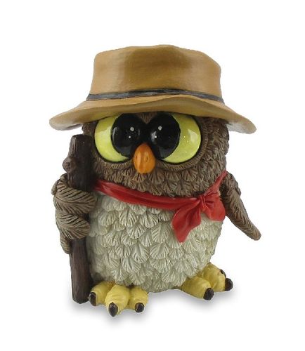Les Alpes 014 92895 Owl scout 10 cm synthetic resin Funny Decoration Series Owls