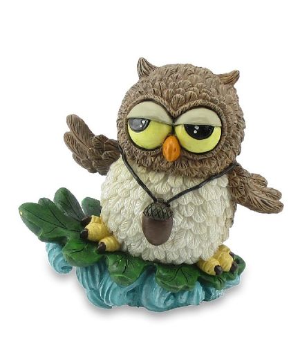 Les Alpes 014 92889 Owl surfer 11,5 cm synthetic resin Funny Decoration Series Owls