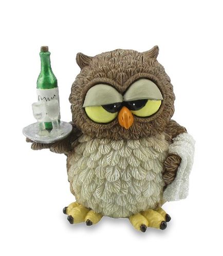 Les Alpes 014 92890 Owl waiter 9 cm synthetic resin Funny Decoration Series Owls