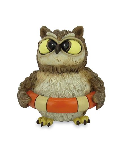 Les Alpes 014 92372 Owl lifeguard 7 cm synthetic resin Funny Decoration Series Owls