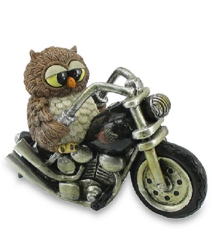 Les Alpes 014 93050 Owl Easy Rider 13,5 cm synthetic resin Funny Decoration Series Owls