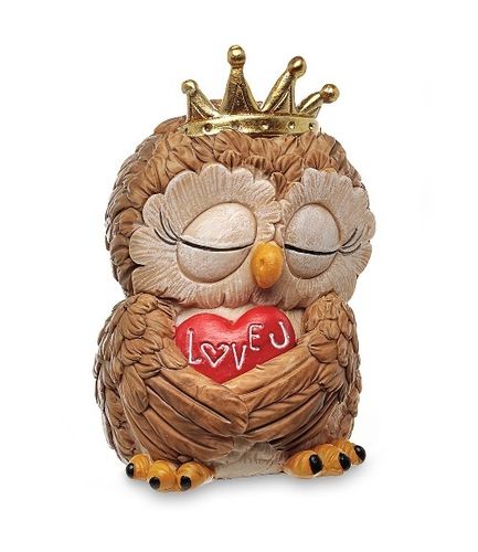 Les Alpes 006 00214 owl engaged 9,5 cm synthetic resin Funny Decoration Series Owls