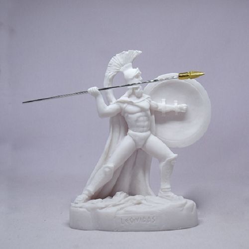 Maska 3-774W Leonidas 15 cm alabaster white series warrior