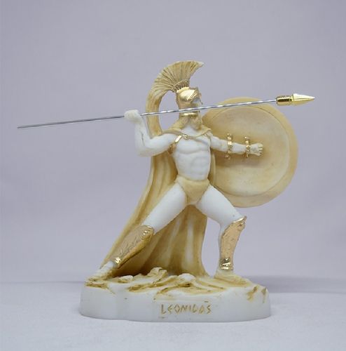 Maska 3-774P Leonidas 15 cm alabaster patina series warrior