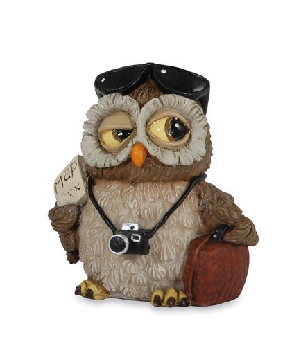 Les Alpes 014 92415 Owl tourist 7 cm synthetic resin Funny Decoration Series Owls