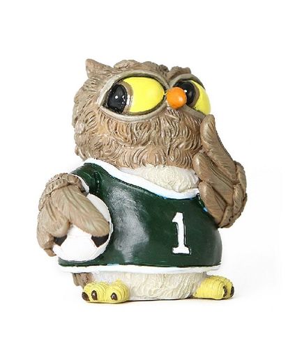 Les Alpes 014 93178 Owl soccer player 7 cm synthetic resin Funny Decoration Series Owls